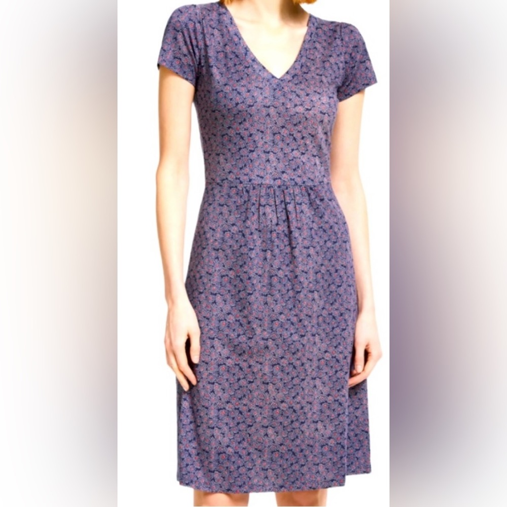 Boden Penelope Short Sleeve Floral Jersey Dress